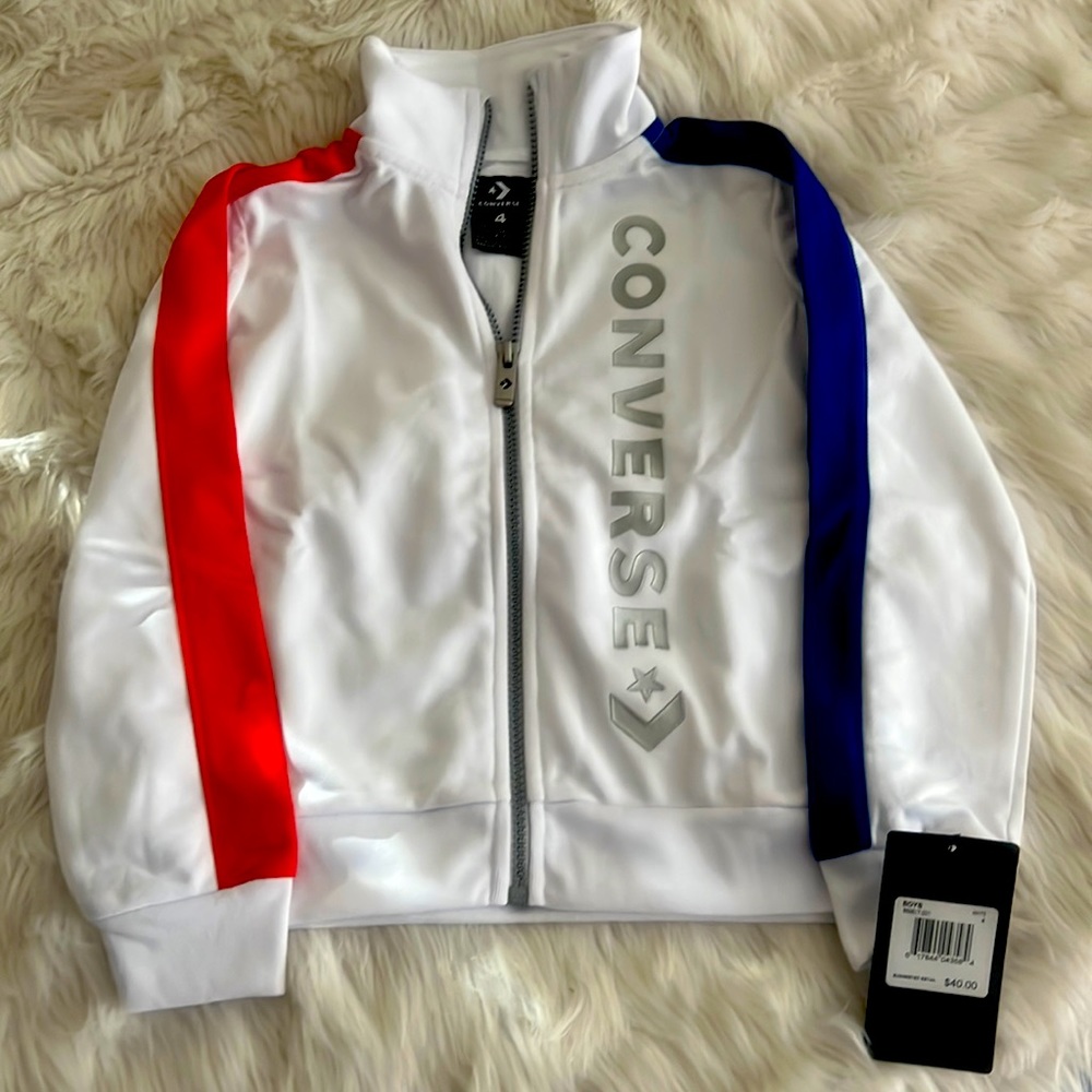 Boys Converse Track Jacket Size 4 (XS) **NWT**